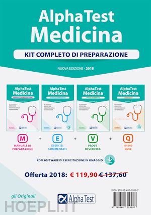  - alpha test - medicina - kit completo di preparazione 2018