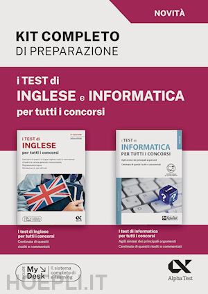 aa.vv. - test di inglese e informatica per tutti i concorsi. kit completo di preparazione