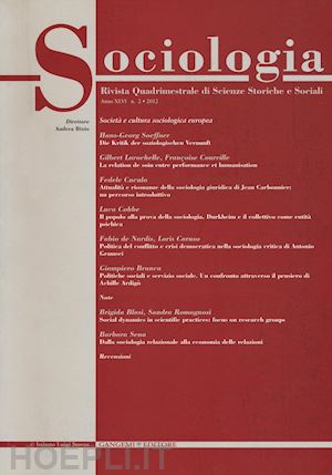 bixio a.(curatore) - sociologia. rivista quadrimestrale di scienze storiche e sociali (2012). vol. 2