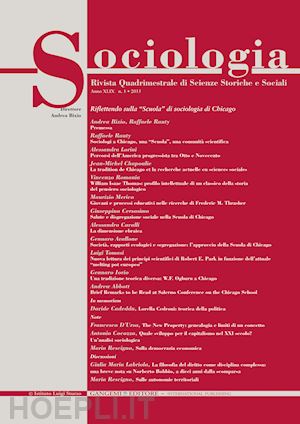  - sociologia. rivista quadrimestrale di scienze storiche e sociali (2015). vol. 1