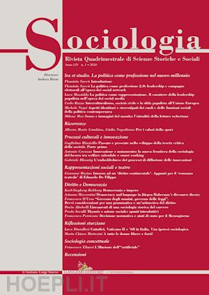 bixio a.(curatore) - sociologia. rivista quadrimestrale di scienze storiche e sociali (2020). vol. 1