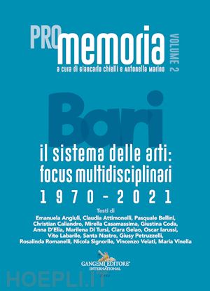 chielli g.(curatore); marino a.(curatore) - promemoria bari. il sistema delle arti: focus multidisciplinari 1970-2021