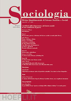 bixio a. (curatore) - sociologia. rivista quadrimestrale di scienze storiche e sociali (2023). vol. 1