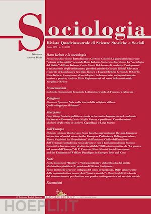 bixio a.(curatore) - sociologia. rivista quadrimestrale di scienze storiche e sociali. ediz. italiana e inglese (2023). vol. 3