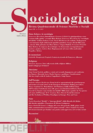 bixio a. (curatore) - sociologia. rivista quadrimestrale di scienze storiche e sociali. ediz. italiana