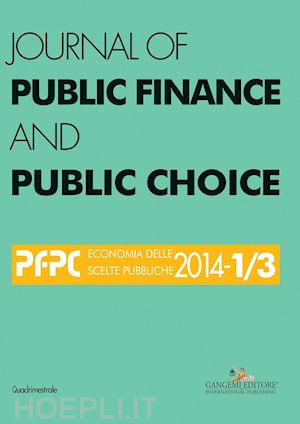 aa. vv.; da empoli domenico (curatore) - journal of public finance and public choice n. 1-3/2014