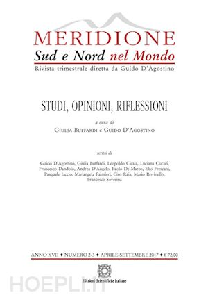 buffardi g.(curatore); d'agostino g.(curatore) - meridione (2017). vol. 2-3: studi, opinioni, riflessioni