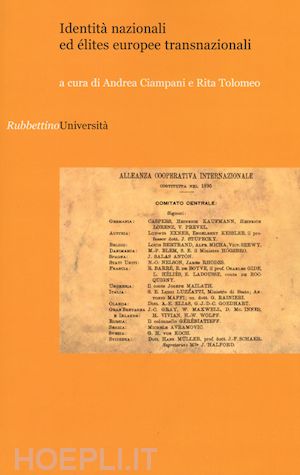 ciampani a.(curatore); tolomeo r.(curatore) - identità nazionali ed élites europee transnazionali