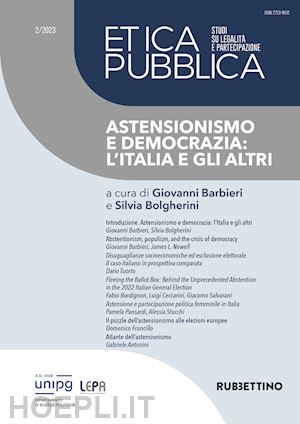  - etica pubblica. studi su legalità e partecipazione (2023). vol. 2: astensionismo e democrazia: l'italia e gli altri