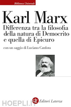 marx karl - differenza tra la filosofia della natura di democrito e quella di epicuro