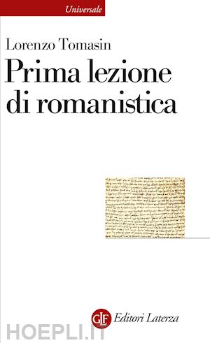tomasin lorenzo - prima lezione di romanistica