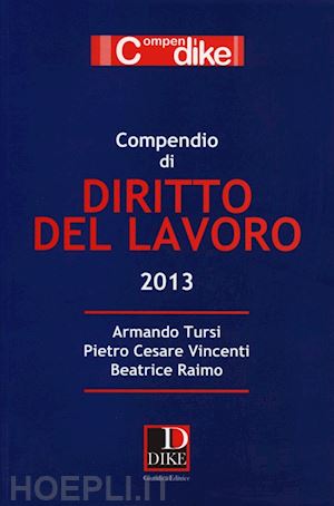 Compendio Di Diritto Del Lavoro Tursi Armando Vincenti Pietro C. Raimo Beatrice Libro Dike Giuridica Editrice 06 2013 HOEPLI.it