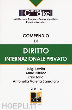 levita l.; bifulco a.; iorio c.; sarnataro a.v. - compendio di diritto internazionale privato