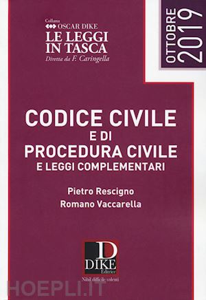 rescigno pietro; vaccarella romano - codice civile e codice di procedura civile