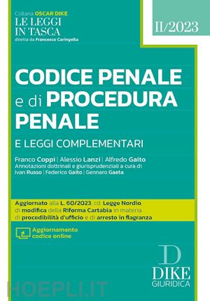 coppi franco; lanzi alessio; gaito alfredo - codice penale e di procedura penale