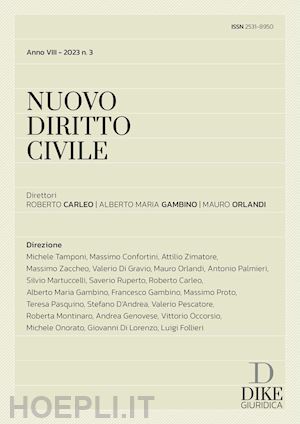  - nuovo diritto civile (2023). vol. 3