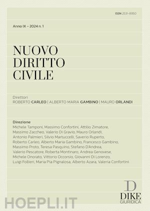 aa.vv. - nuovo diritto civile (2024) - anno ix - 2024 - n.1