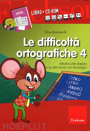 quintarelli elisa - le difficolta ortografiche. vol. 4 - kit libro + cd-rom