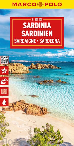 aa.vv. - sardegna carta stradale marco polo 2024 scala 1:200.000