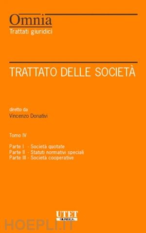 donativi vincenzo - trattato delle societa' - vol. 4