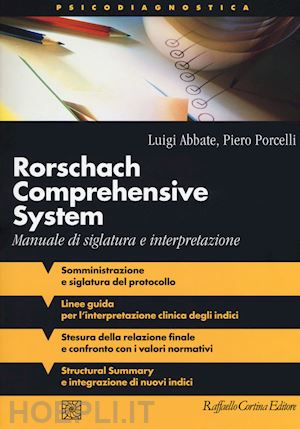 abbate luigi, porcelli piero - rorschach comprehensive system - manuale di siglatura e interpretazione
