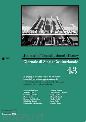 lacchè l.(curatore) - giornale di storia costituzionale-journal of constitutional history. ediz. bilingue