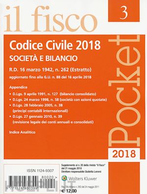  - codice civile - societa' e bilancio - il fisco 3 - 2018