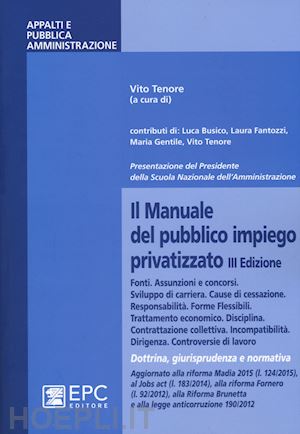 tenore v. (curatore) - manuale del pubblico impiego privatizzato