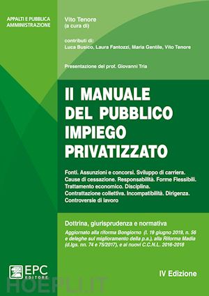 tenore vito (curatore) - il manuale del pubblico impiego privatizzato