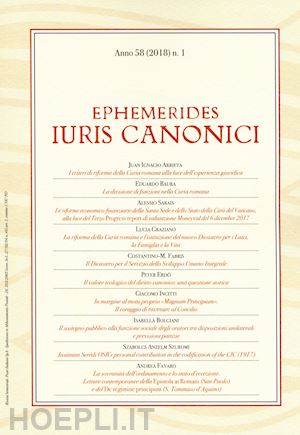  - ephemerides iuris canonici (2018). vol. 1