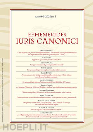  - ephemerides iuris canonici (2020). vol. 1