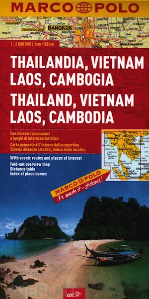 aa.vv. - thailandia vietnam laos cambogia carta stradale marco polo 2012
