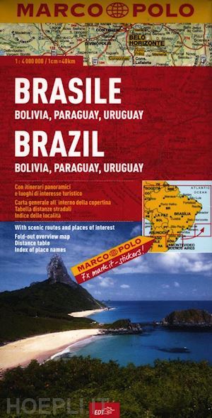 aa.vv. - brasile, bolivia, paraguay, uruguay 1:4.000.000