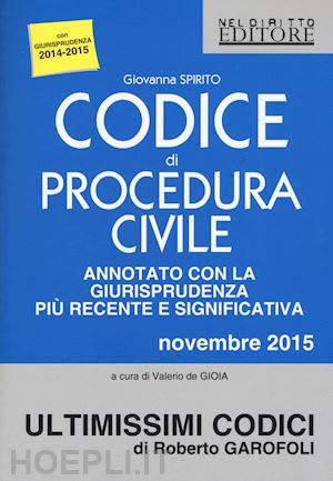 spirito giovanna - codice di procedura civile