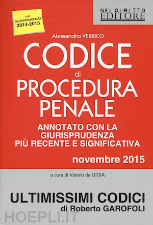 verrico alessandro - codice di procedura penale