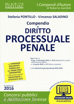 pontillo s.; saladino v. - compendio diritto processuale penale