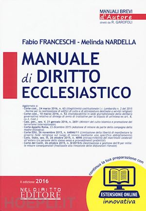 franceschi fabio; nardelli melinda - manuale di diritto ecclesiastico