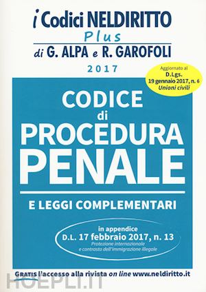 alpa g.; garofoli r. - codice di procedura penale