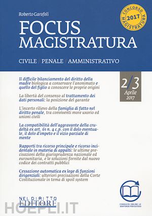 garofoli roberto - focus magistratura - n. 2/3 (aprile 2017)
