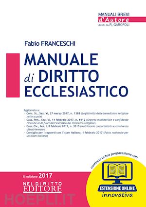 franceschi fabio; nardelli melinda - manuale di diritto ecclesiastico