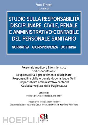tenore vito (curatore) - studio sulla responsabilita' civile penale amministrativo-contabile del personal