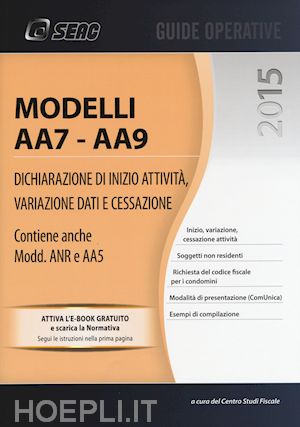 cento studi fiscale (curatore) - modelli aa7 - aa9