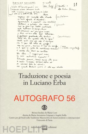 aa.vv. - autografo 56 - traduzione e poesia in luciano erba
