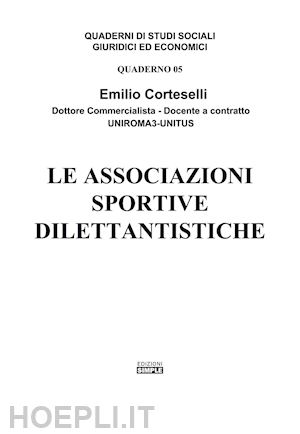 corteselli emilio - le associazioni sportive dilettantistiche