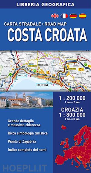 aa.vv. - costa croata cartina stradale 2020