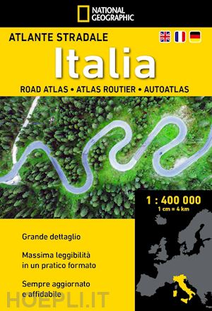 aa.vv. - italia atlante stradale national geographic 2023 edilz. multilingue
