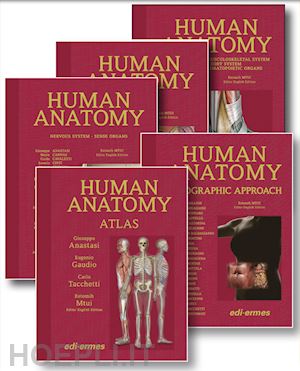 anastasi g. (curatore); gaudio e. (curatore); tacchetti c. (curatore); mtui e. (curatore) - anatomy bag plus - 5 volumes - english edition