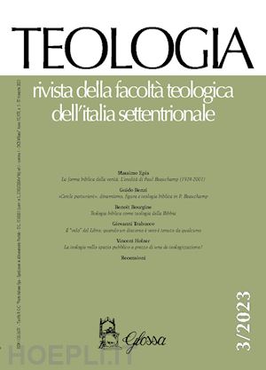 epis m.(curatore) - teologia. rivista della facoltà teologica dell'italia settentrionale (2023). vol. 3