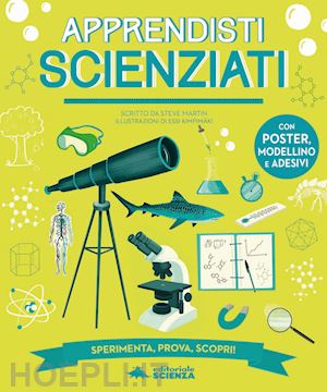 martin steve - apprendista scienziato. con adesivi. con gadget