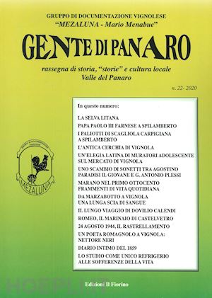 gruppo documentaz. vignolese «mezaluna-m. menabue»(curatore) - gente di panaro. rassegna di storia, «storie» e cultura locale. valle del panaro. vol. 22